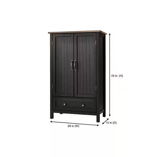 StyleWell Bainport Pantry Black