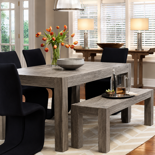 Home Decorators Collection Edmund Smoke Gray Dining Table