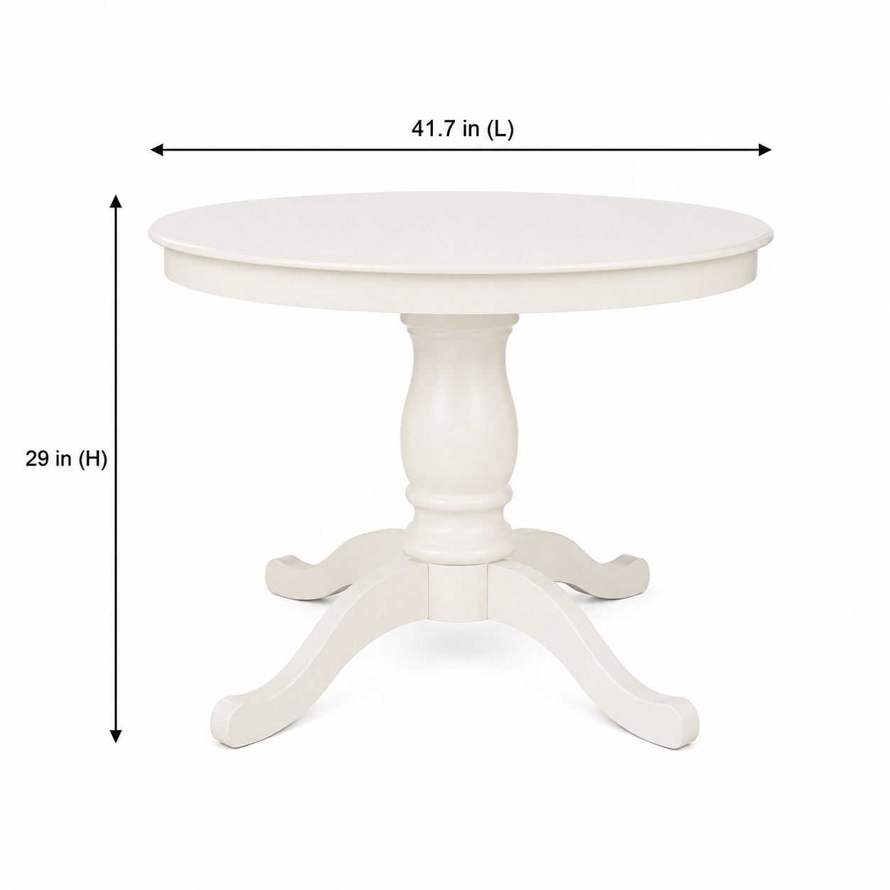 StyleWell Ivory Wood Round Dining Table for 4