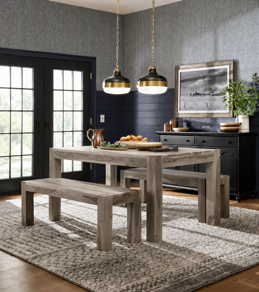 Home Decorators Collection Edmund Smoke Gray Dining Table