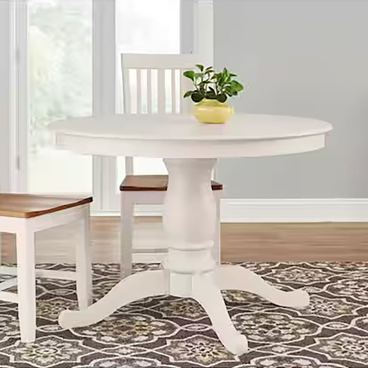 StyleWell Ivory Wood Round Dining Table for 4