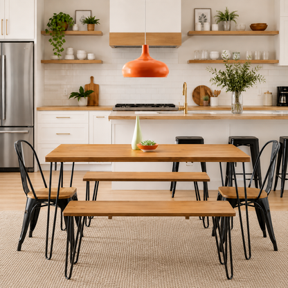 StyleWell Banyan Honey Brown Wood Dining Table